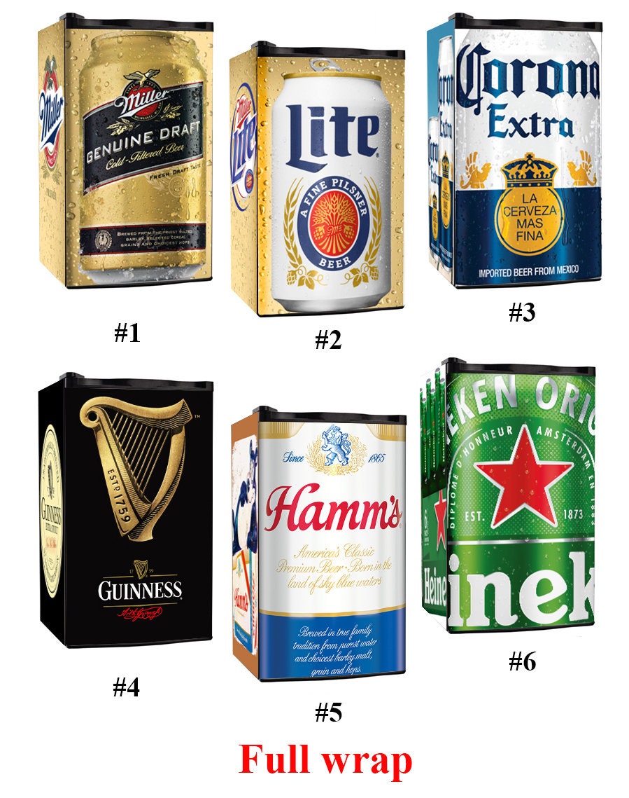 MiniFridge Vinyl Sticker BeerI / Beer Fridge Wrap / Etsy
