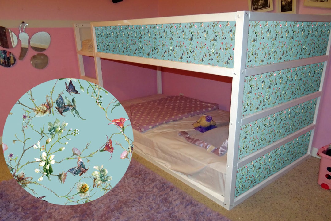 Decals for IKEA Kura Bed Watercolor Painting of Leaf Etsy