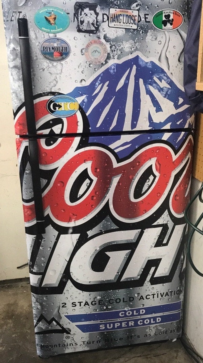 Fridge Vinyl Sticker Coors Light / SelfAdhesive Vinyl Etsy