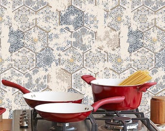 Vintage tegelstickers / waterdichte Portugese tegels / azulejos-tegels patchwork / retrotegels voor keuken / tegels voor badkamer