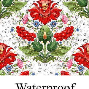 Magnetic Dishwasher Cover Folk Floral Ornament/ Ethnic Dishwasher Cover/Fridge Wraps/Dishwasher Vinyl Skin/Ukrainian Fridge Dishwasher Decal image 2