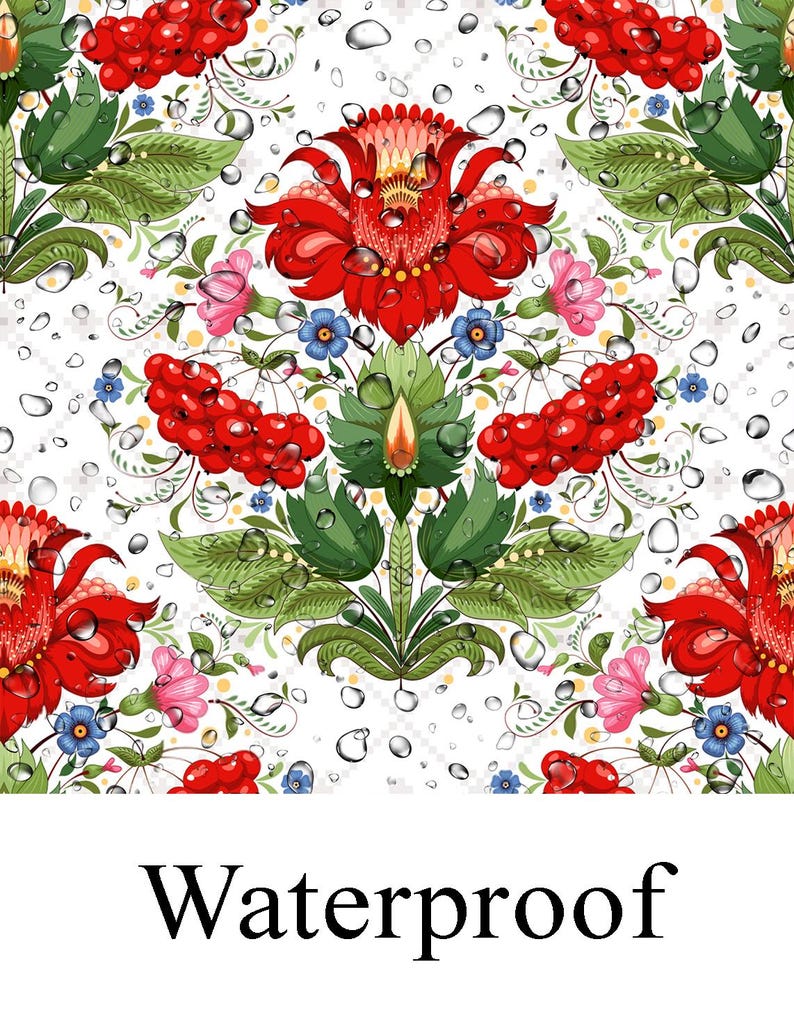 Magnetic Dishwasher Cover Folk Floral Ornament/ Ethnic Dishwasher Cover/Fridge Wraps/Dishwasher Vinyl Skin/Ukrainian Fridge Dishwasher Decal image 2