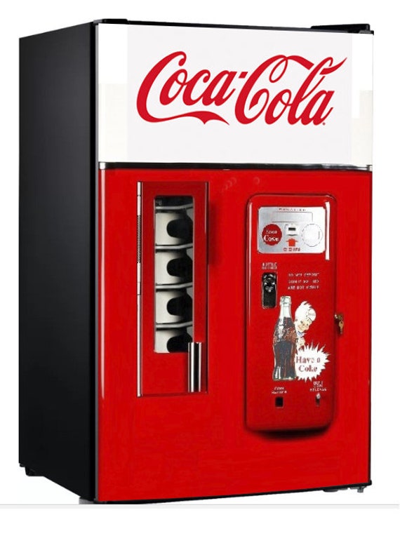 Mini-fridge Vinyl Sticker ***pepsi***coca Cola**/ Vintage Vending