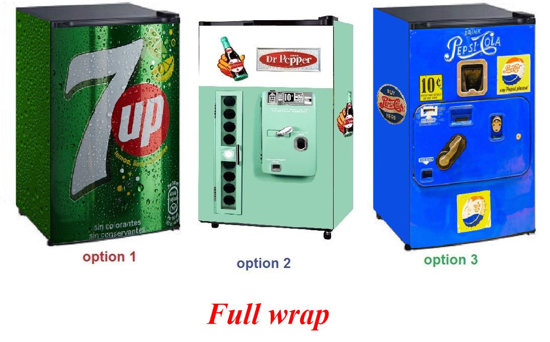Mini Fridge Vinyl Sticker 7updr Pepperpepsi Cola Etsy