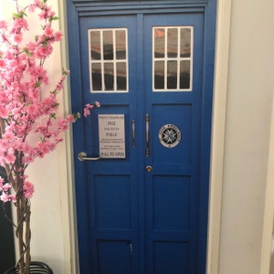 Tardis deur sticker/sticker politie/Tardis deur wrap/Tardis deur cover/Doctor Who Tardis deur wrap/deur muurschildering Peel en Stick Tardis