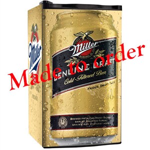 Fridge Decal Miller Genuine Draft Beer /Man Cave Fridge Wrap/ Vintage Fridge Wraps/ Retro Fridge Wrap/ Vinyl Fridge Wrap