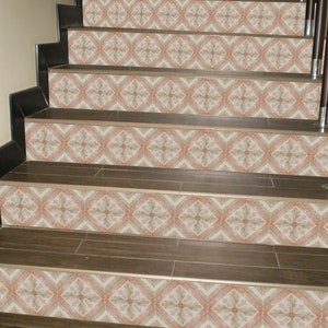 Stairs Riser Stickers POMPEI CLASSIC/Stairway Decoration Adhesive Panel / Retro Decal for Stairs/ Staircase Décor /Stair Stickers Peel&Stick
