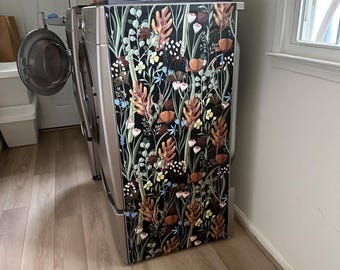Magnetic Vinyl Cover Autumn Wildflowers and Leaves/ Dishwasher