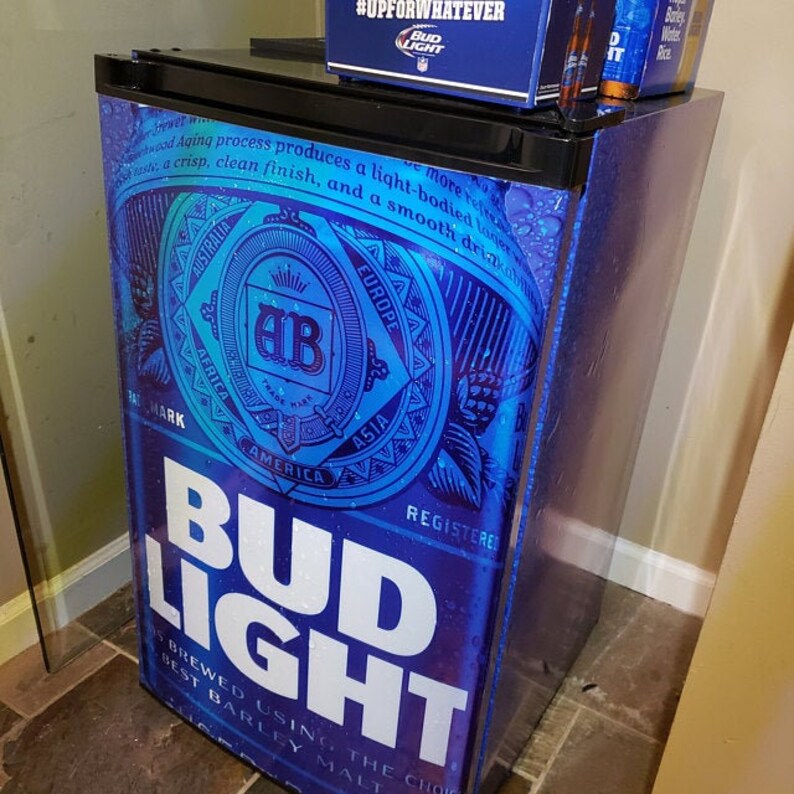 Fridge Vinyl Sticker MiniFridge Vinyl Sticker Bud Light Etsy