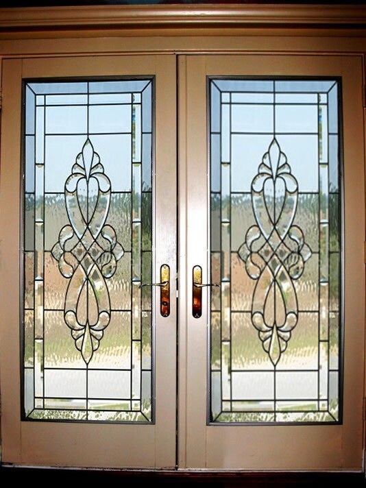 Door Window Sticker Stained Glass with Bevels / Etsy