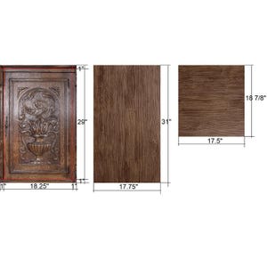 Mini-Fridge Vinyl Sticker: Old Wooden Door Refrigerator Decals