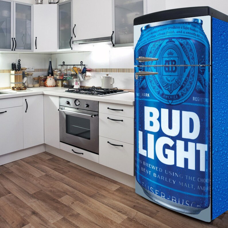 Fridge Vinyl Sticker MiniFridge Vinyl Sticker Bud Light Etsy