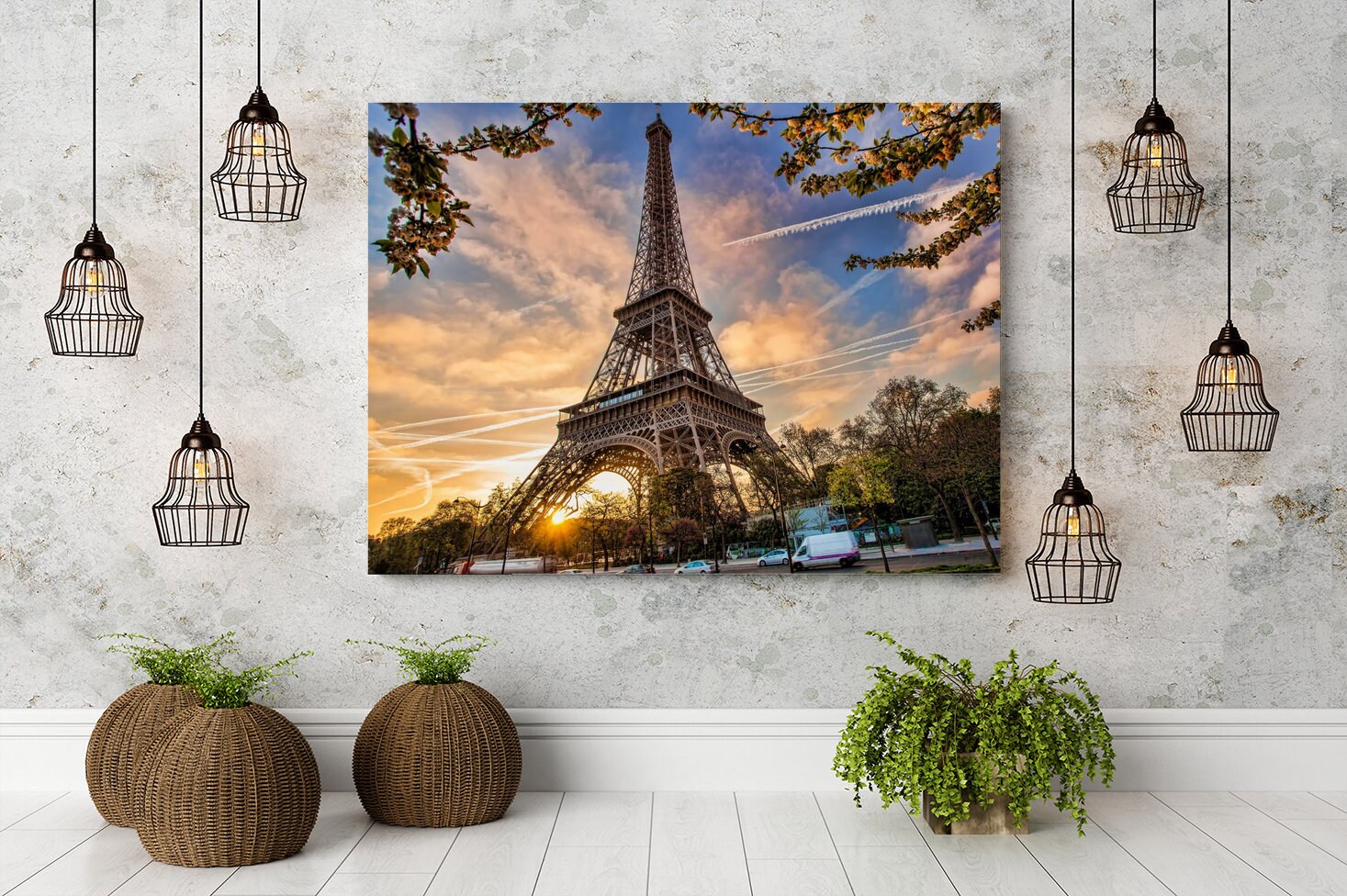 3D Wall Sticker Window view of the Eiffel Tower / Window - Etsy