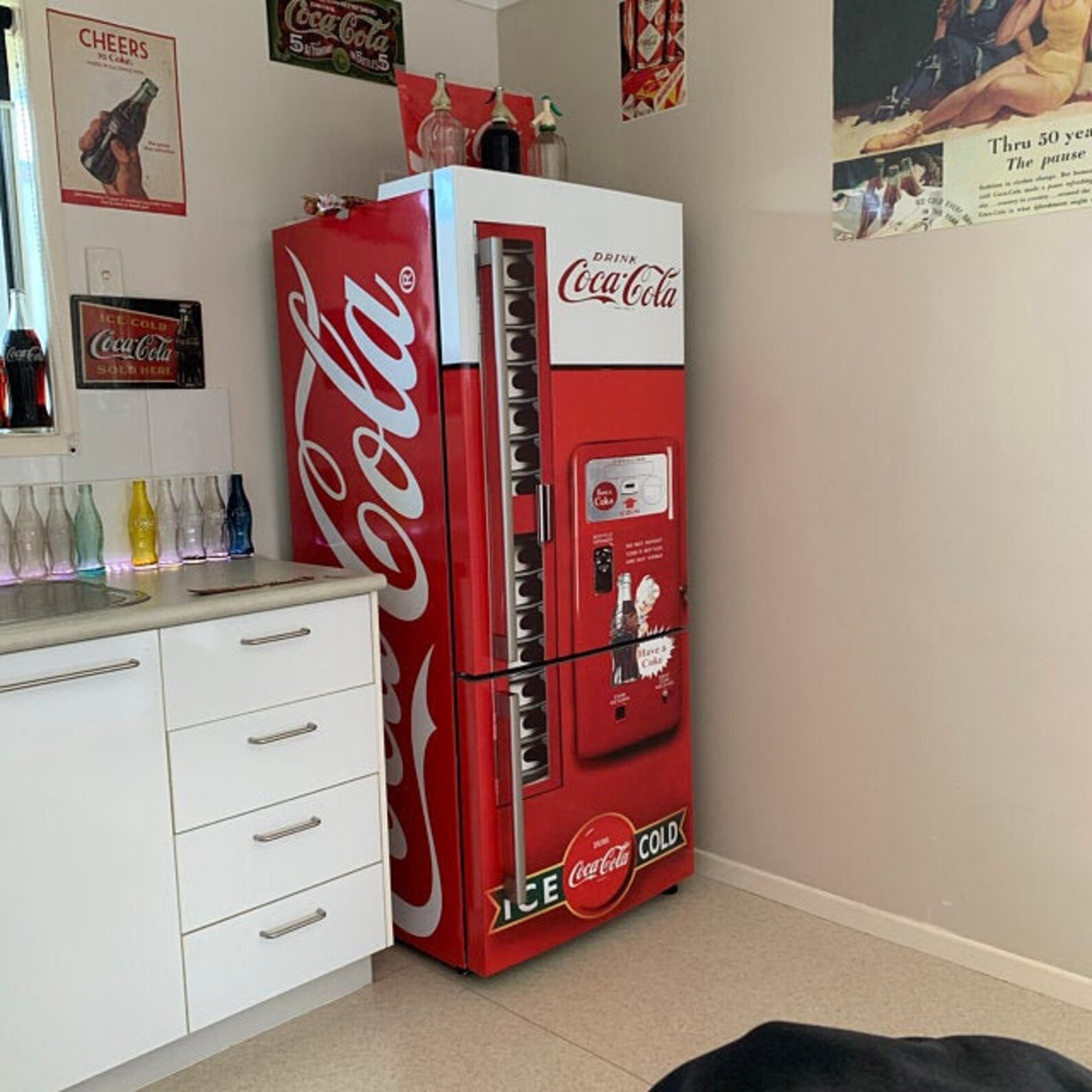 Fridge Vinyl Sticker coca Cola and pepsi / Selfadhesive Etsy