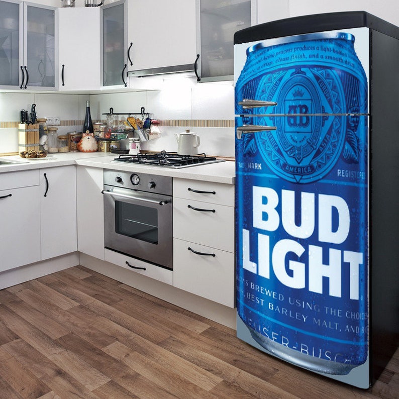 Fridge Vinyl Sticker MiniFridge Vinyl Sticker Bud Light Etsy