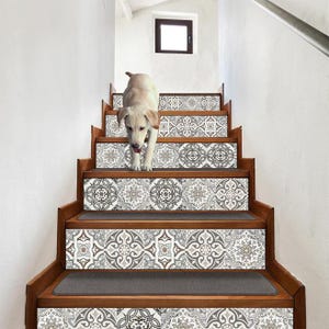Stickers voor trapverhogers vintage Portugese tegels/trapdecoratie/zelfklevend trapverhogerpaneel/retrostickers voor trappen/stickers voor trappen