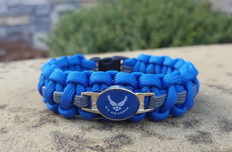 United States Air ForceNavy Paracord Charm Bracelet Military Etsy