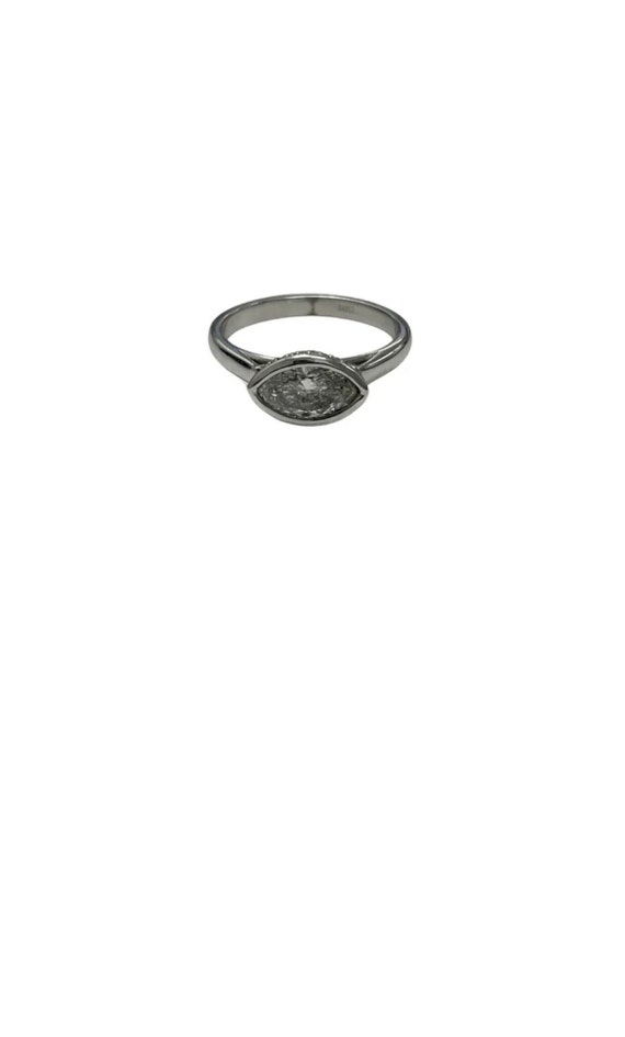 1 carat Center Marquise Horizontal Engagement Rin… - image 1
