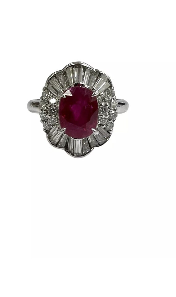 GIA Certified 2.02 ct Burmese Ruby 0.97 ctw Diamon