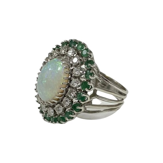 Estate 10 ctw Natural Australian Opal Diamond & E… - image 2