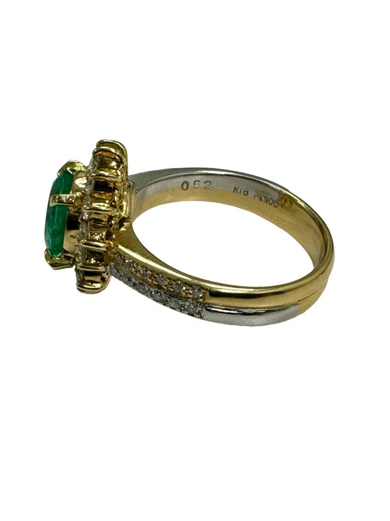 2 ctw Fine Natural Oval Emerald & Diamond Halo Co… - image 3