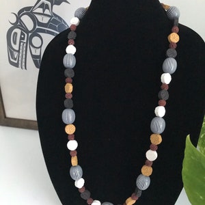 Long Lava Stone Candy Crush Rope Necklace
