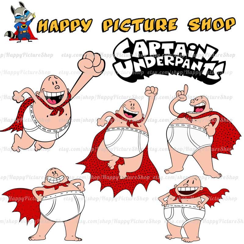 Captain Underpants SVG Cutting File in Svg Eps Dxf and | Etsy