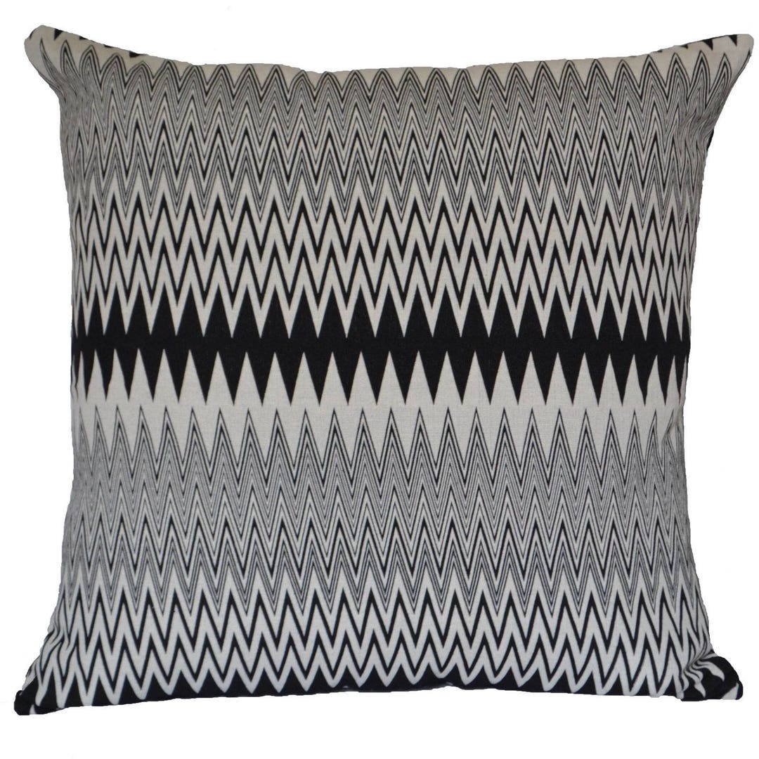 Black Grey Cream Chevron Cushion Covers 50x50cm 20 60x60 Etsy Australia