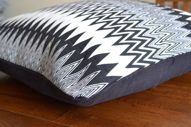 Black Grey Cream Chevron Cushion Covers 50x50cm 20 60x60 Etsy Australia