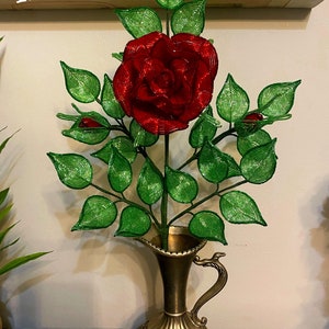 French Beaded Rose Arrangement