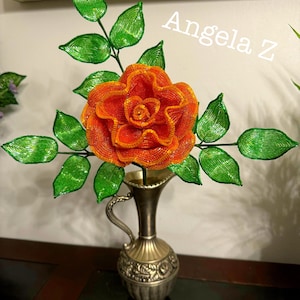 French Beaded Rose