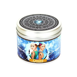Vela del zodiaco de Géminis - vela de signo de estrella Géminis - regalo de la constelación de Géminis - regalos del zodiaco - mapa de estrellas - regalo de astrología - horóscopo - cumpleaños