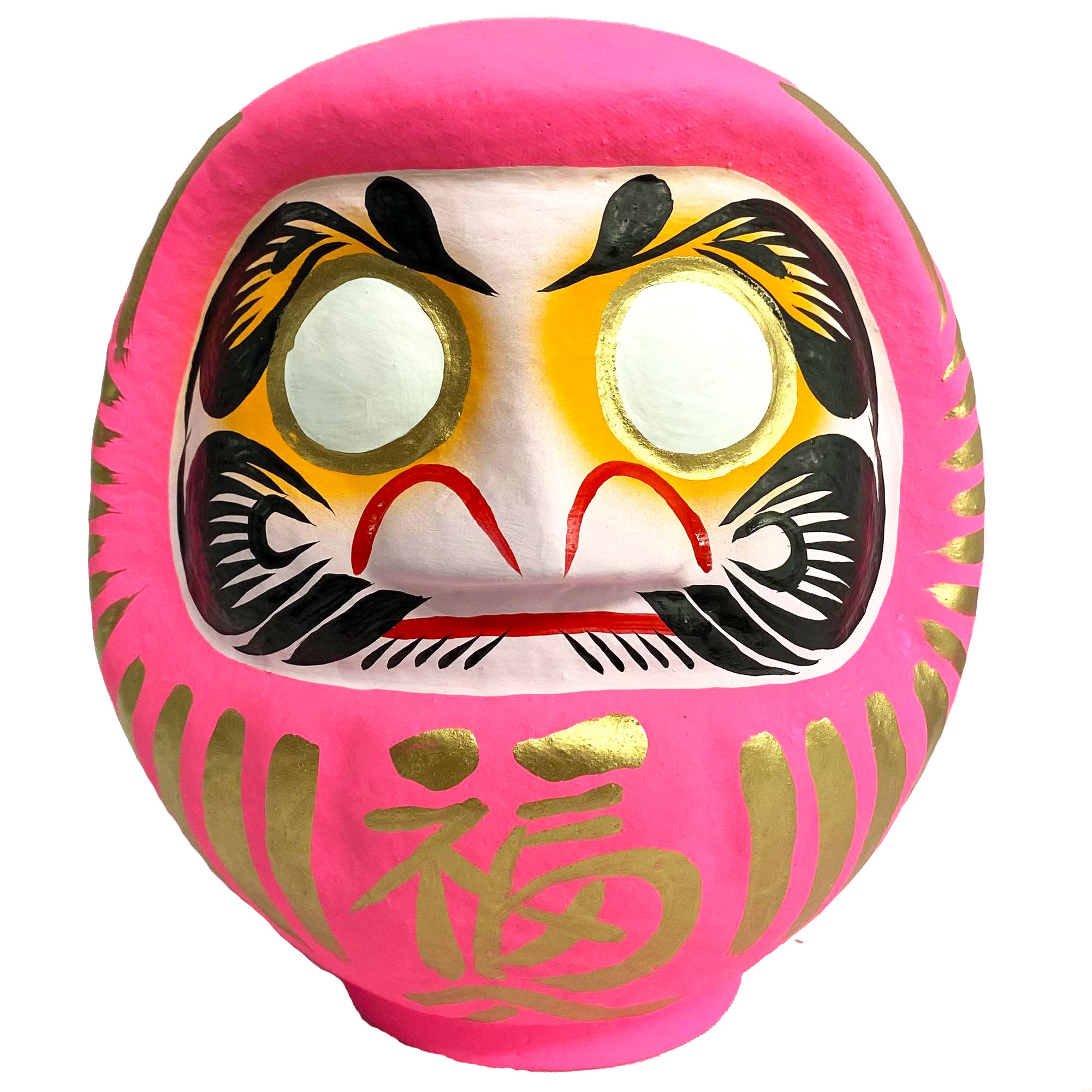OCKULT Daruma giapponese in ceramica, mini bambola Daruma portafortuna giapponese, mascotte in ceramica, per Fengshui, decorazione per casa, tavolo, auto, simbolo di buona fortuna e incoraggiamento