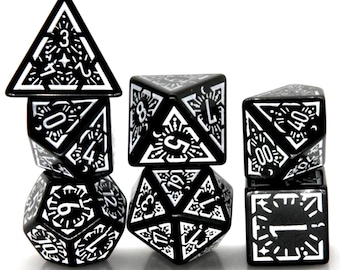 Set di dadi poliedrici Black Dawn Star Design per Dungeons & Dragons