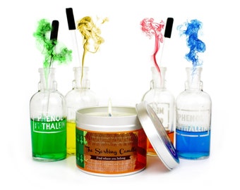 The sorting candle - magic color changing sorting candle - bookish candles gift - scented house candle - sorting candle t hat changes colour