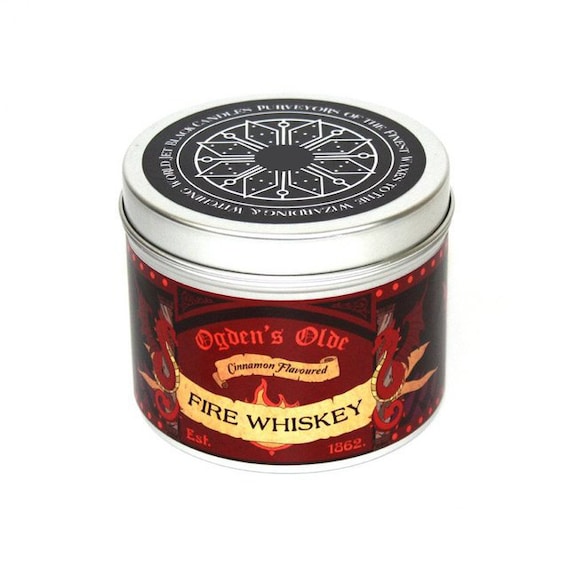 Fire whiskey scented candle - bookish candles - book lover candles - reading gifts