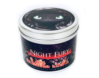 Night fury - dragon candle - train your dragon - bookish candle - movie candle - fantasy gift - dragon art - night fury - geeky candles