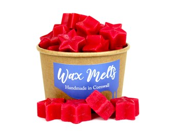 Cranberry stars - Cranberry scented  wax melts - Fruity Wax melts - Hand Made Vegan Friendly Wax Melts Scented melts - scentsy christmas