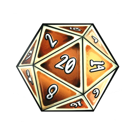 D20 dice coaster ancient bone - dice shaped coaster- critical role dice -  dungeons and dragons - dungeon master gifts DM - dnd dice coaster