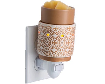 Weißer Terrakotta Plug in Stöpsel Wachsschmelze und Duftstöpsel - Homeduft, Wachsschmelze, flammenfrei, Plug-in, Wohndeko