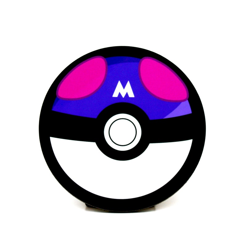 Master ball coaster masterball coaster pokemon coasters pokemon go mewto man cave gift gaming gift gameboy cute pokemon gift image 1