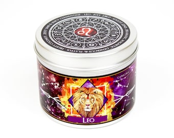 Leo zodiac candle - Leo Lion star sign candle - Leo constellation gift - zodiac gifts - Leo Lion - astrology gift - horoscope - Leo birthday