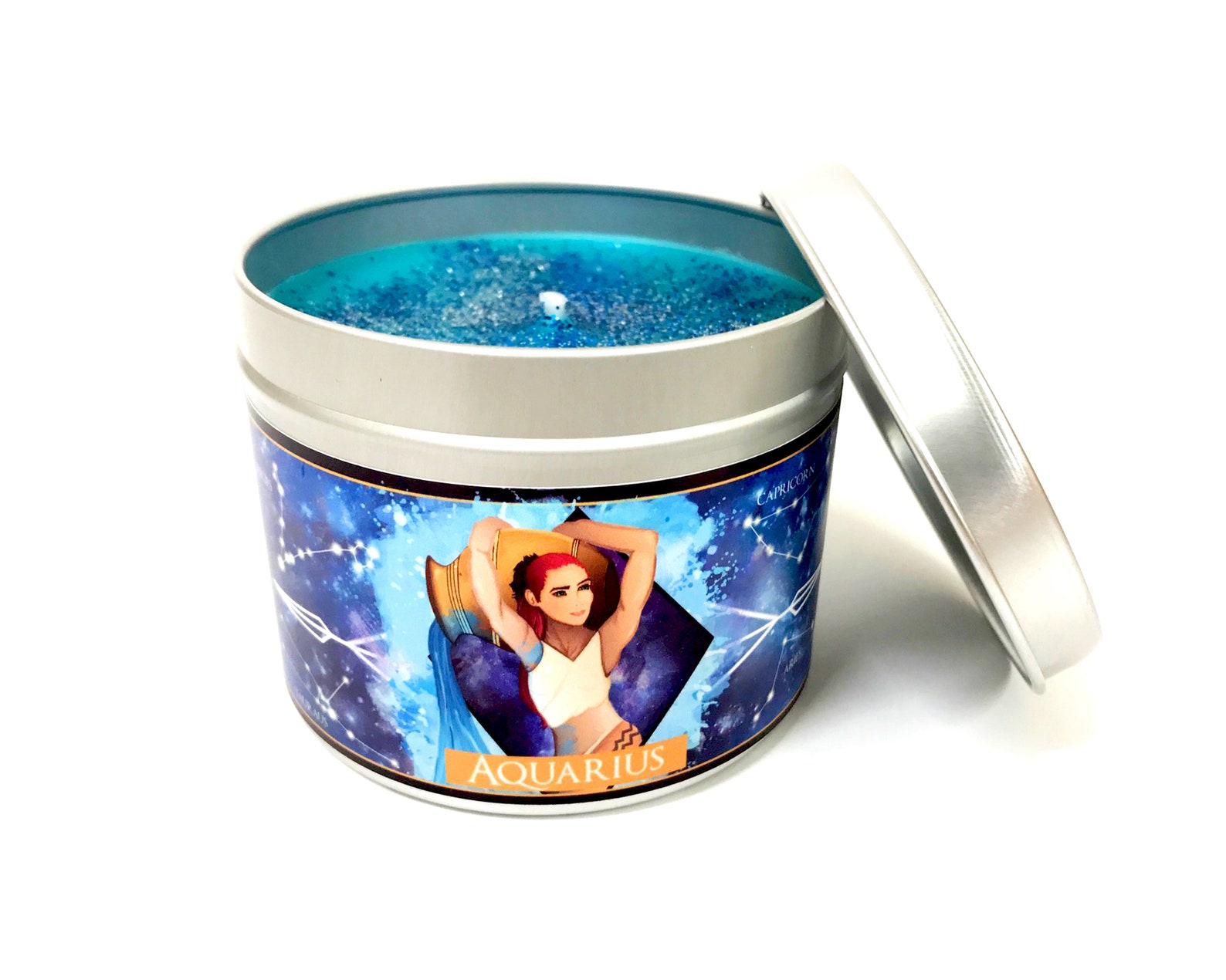 Aquarius Zodiac Candle Aquarius Star Sign Candle Etsy UK