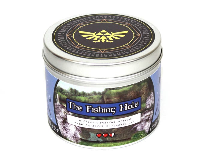 The Legend of Zelda the Fishing Hole  Scented candle - Legend of Zelda - Nintendo - Gaming candle - Link - Zelda gift - Retro Gaming gift