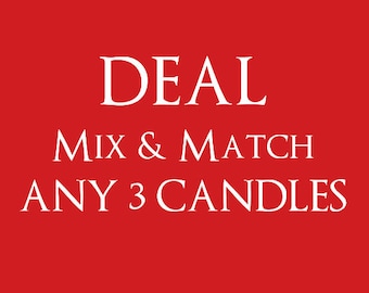 Deal mix and match any 3 candles - happy piranha scented candle - bookish candles -