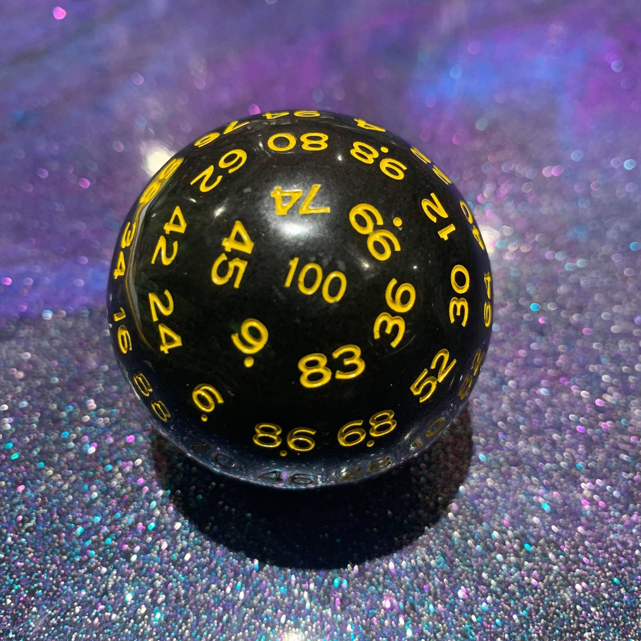 Lot De 15 Dés Polyédriques D3 à D100 – Noir Et Jaune, Acrylique De Qualité, Pour Jeux De Rôle Et Mathématiques