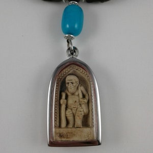 Handmade Mala with Thai Amulet pendant 27 Beads buddhist Tibetan rosary 108 worry necklace