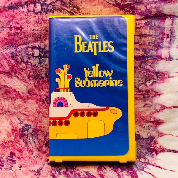 The Beatles Yellow Submarine clamshell VHS Tape // Animated // Musical Movie 60's 70's 80's Mod Rock n Roll Music Cartoon