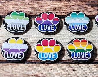 Pride Paws 1.5" Button Set