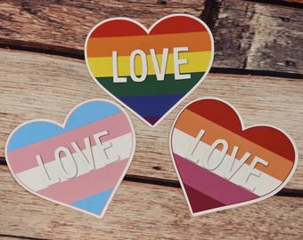 Pride Heart Stickers